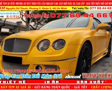 DÁN ĐỔI MÀU xe hơi bentley vàng đẹp nhất dán ô tô chuyên nghiệp wrap car decal xe hơi cao cấp nhàn decal decaltrangtrixe79 decal candy nhôm xướt chrome chuyển màu tem xe đẹp giá rẻ dán ô tô tp hcm  51934