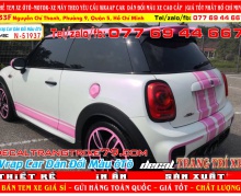 DÁN ĐỔI MÀU xe hơi mini cooper đẹp nhất dán ô tô chuyên nghiệp wrap car decal xe hơi cao cấp nhàn decal decaltrangtrixe79 decal candy nhôm xướt chrome chuyển màu tem xe đẹp giá rẻ dán ô tô tp hcm 51937